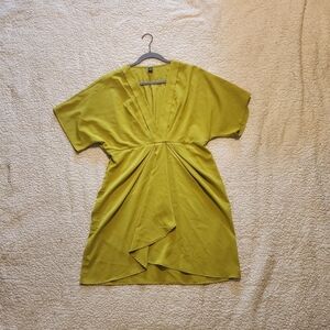 Vibrant Green Wrap Dress